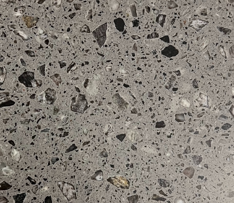 Lastryko — wzór konglomeratu Terazzo marki Technistone, Silestone, Siguartz Avant, Santamargherita