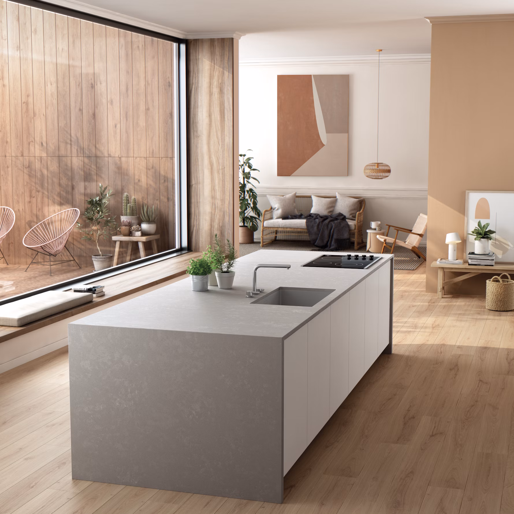 Blat z konglomeratu-loft-poblenou- silestone