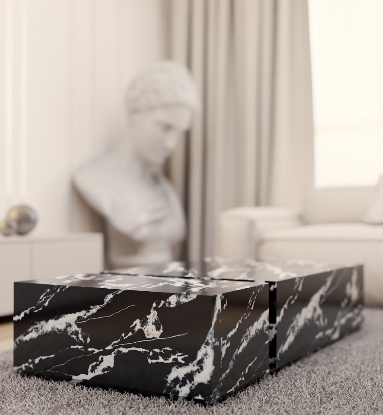 MARQUINA GOLD blaty kuchenne z konglomeratu Siquartz Merkam lodz kuchnia z wyspą