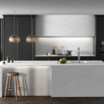 Blat kuchenny z konglomeratu Silestone Eternal Calacatta Gold – Złoto w Twojej Kuchni
