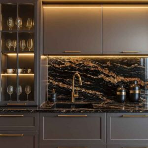 Blat kuchenny z granitu Fusion Black
