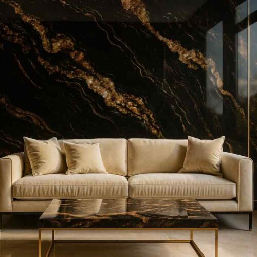 Okładzina ścienna z granitu Fusion Black