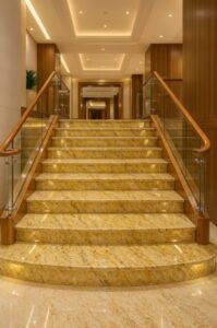 Schody z granitu Kashmir Gold