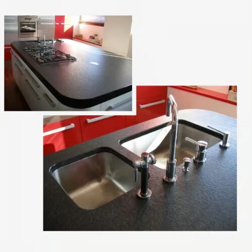 Blat kuchenny z granitu Nero Assoluto szczotkowany