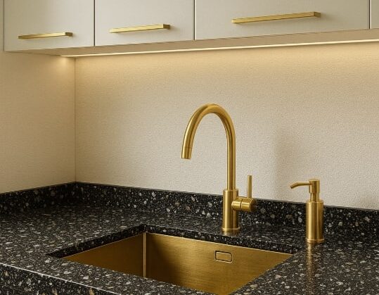 Blaty Kuchenne z konglomeratu  Technistone  Taurus Terazzo Black