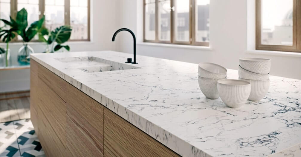 Blaty kuchenne z konglomeratu Caesarstone 5143 White Attica