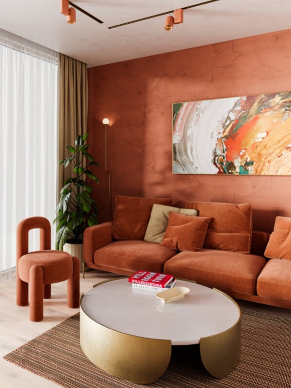 Stół dekoracyjny z konglomeratu Technistone Elysian Gold