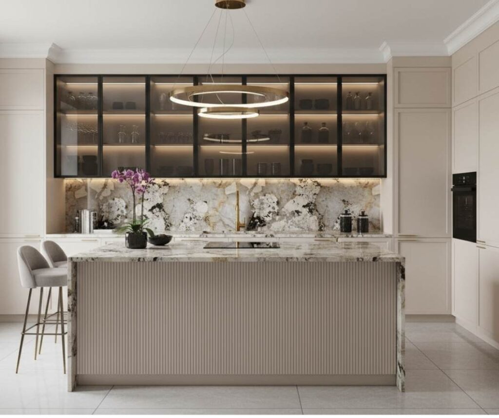 Blat kuchenny z granitu Patagonia, Blat kuchenny z granitu Patagonia Łódź, Granit Patagonia cena i opinie Łódź, Jasny granit do kaszmirowej kuchni w Łodzi, Granit kuchenny Patagonia Merkam Łódź, Złota bateria kuchenna do jasnego blatu Łódź, Montaż blatu granitowego w Łodzi i okolicach, Ekskluzywne blaty kuchenne z kamienia Łódź, Wyspa kuchenna z granitu Patagonia Łódź, Projektowanie kuchni z jasnym blatem w Łodzi, Blaty granitowe do kuchni w Łodzi