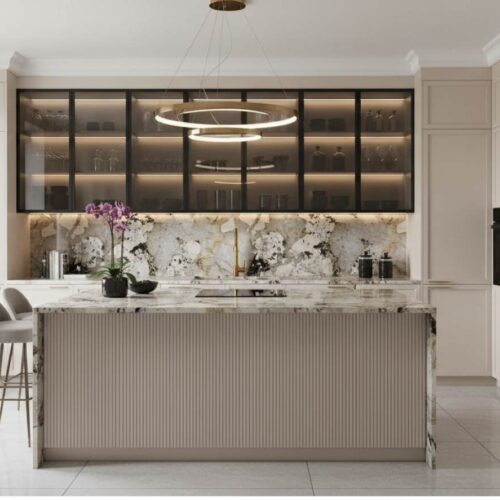 Blat kuchenny z granitu Patagonia, Blat kuchenny z granitu Patagonia Łódź, Granit Patagonia cena i opinie Łódź, Jasny granit do kaszmirowej kuchni w Łodzi, Granit kuchenny Patagonia Merkam Łódź, Złota bateria kuchenna do jasnego blatu Łódź, Montaż blatu granitowego w Łodzi i okolicach, Ekskluzywne blaty kuchenne z kamienia Łódź, Wyspa kuchenna z granitu Patagonia Łódź, Projektowanie kuchni z jasnym blatem w Łodzi, Blaty granitowe do kuchni w Łodzi