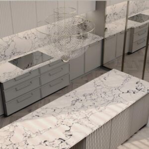 Blat kuchenny z konglomeratu Siquartz Arabescato (