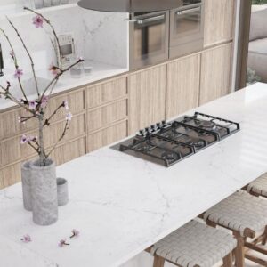 Blat kuchenny z konglomeratu Siquartz Bianco Venato