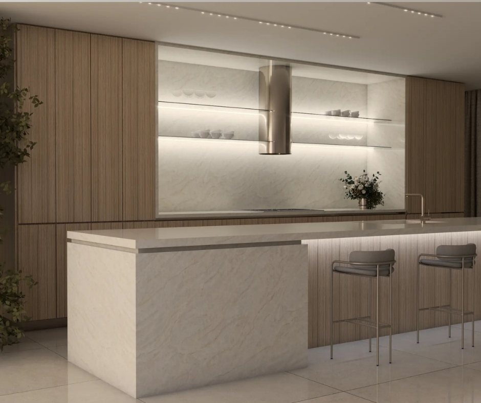 Blat kuchenny z konglomeratu Siquartz Taj Mahal