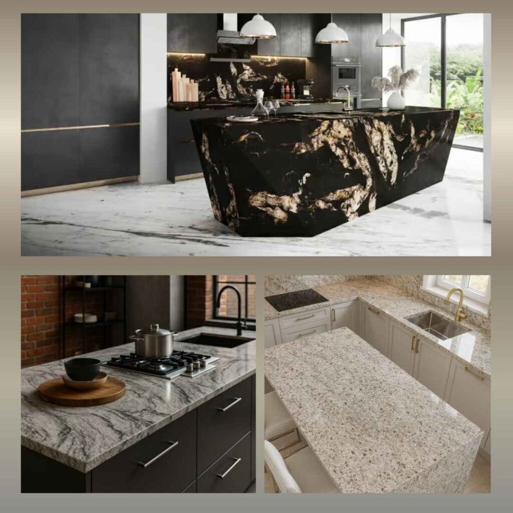 Blat kuchenny z kamienia Granitu Kwarcytu i Konglomeratu w Łodzi