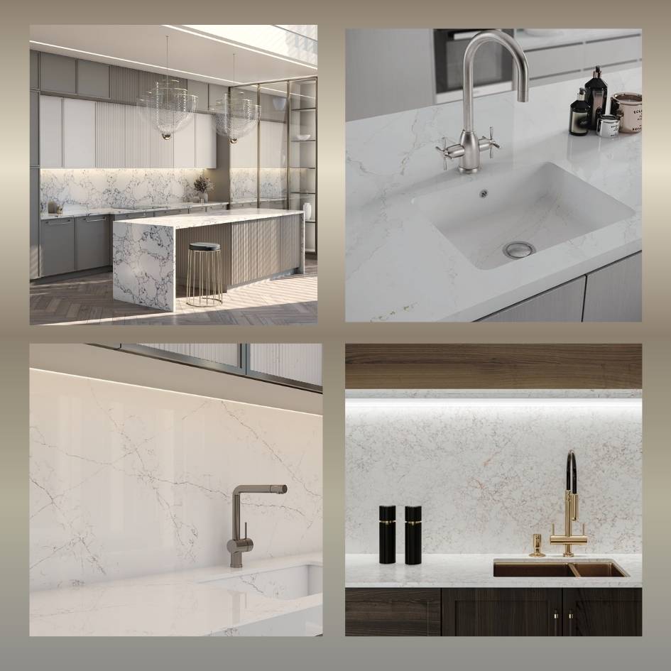 Blat kuchenny z kamienia Granitu Kwarcytu i Konglomeratu