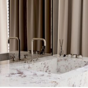 Blat kuchenny z konglomeratu Siquartz Bianco Alpinus