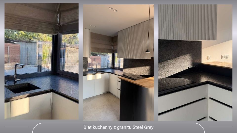 Blat kuchenny z granitu Steel Grey