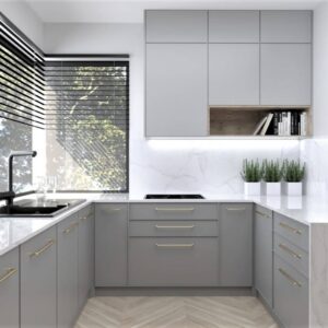 Blat kuchenny z konglomeratu Siquartz Statuario Gold.