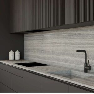 Blat kuchenny z konglomeratu Siquartz Travertino Grey