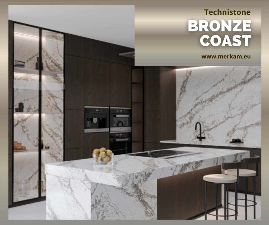 Blat kuchenny z konglomeratu Technistone Bronze Coast