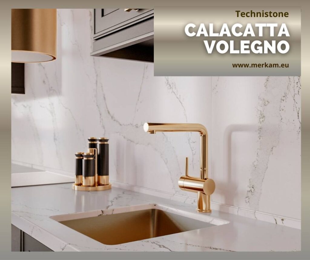Blat kuchenny z konglomeratu Technistone Calacatta Volegno