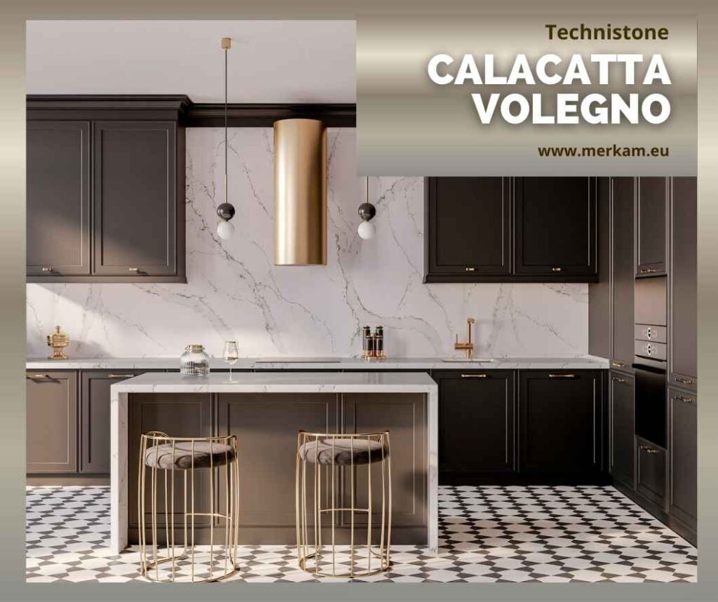 Blat kuchenny z konglomeratu Technistone Calacatta Volegno