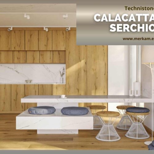 Blat kuchenny z konglomeratu Technistone Calacatta Serchio