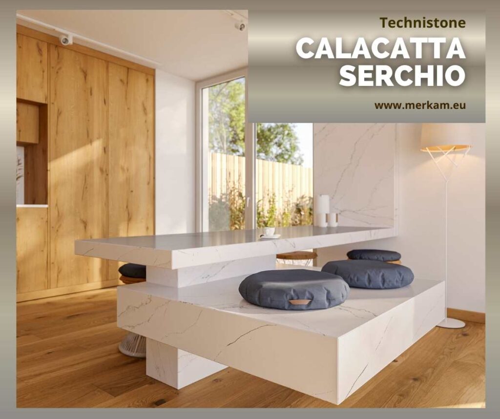 Blat kuchenny z konglomeratu Technistone Calacatta Serchio