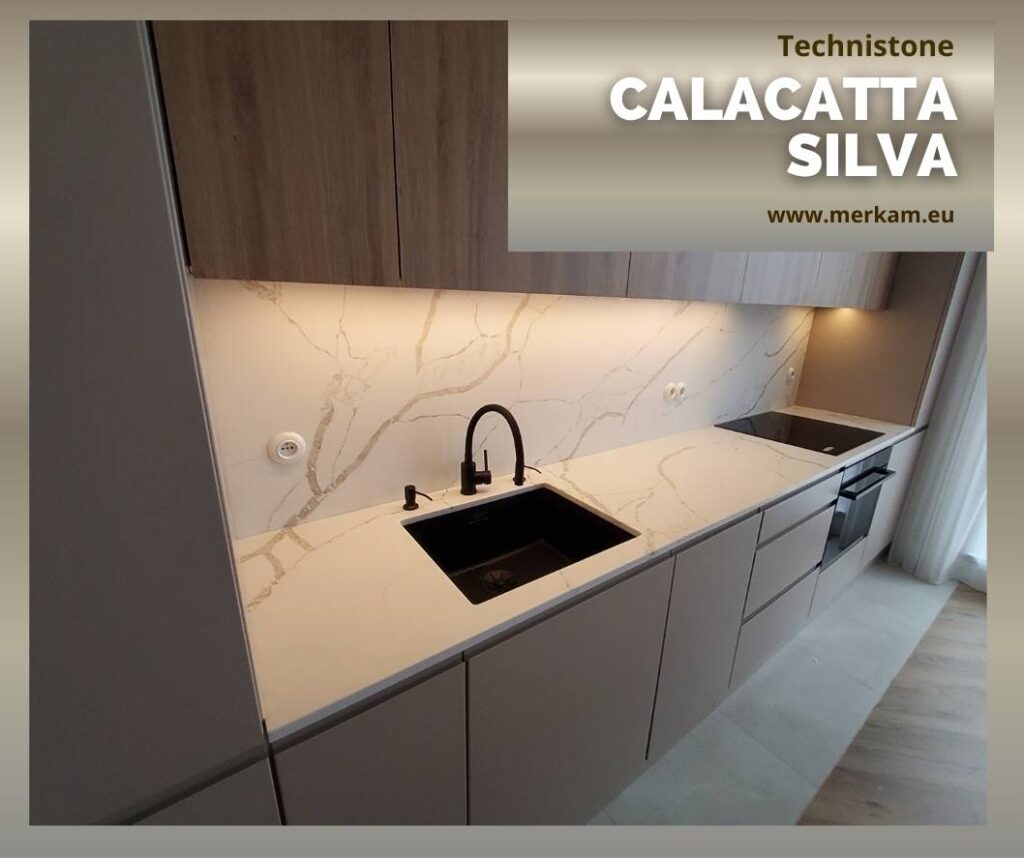Blat kuchenny z konglomeratu Technistone Calacatta Silva