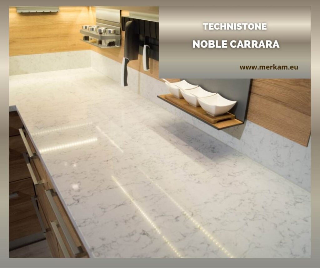 Blat kuchenny z konglomeratu Technistone Noble Carrara.