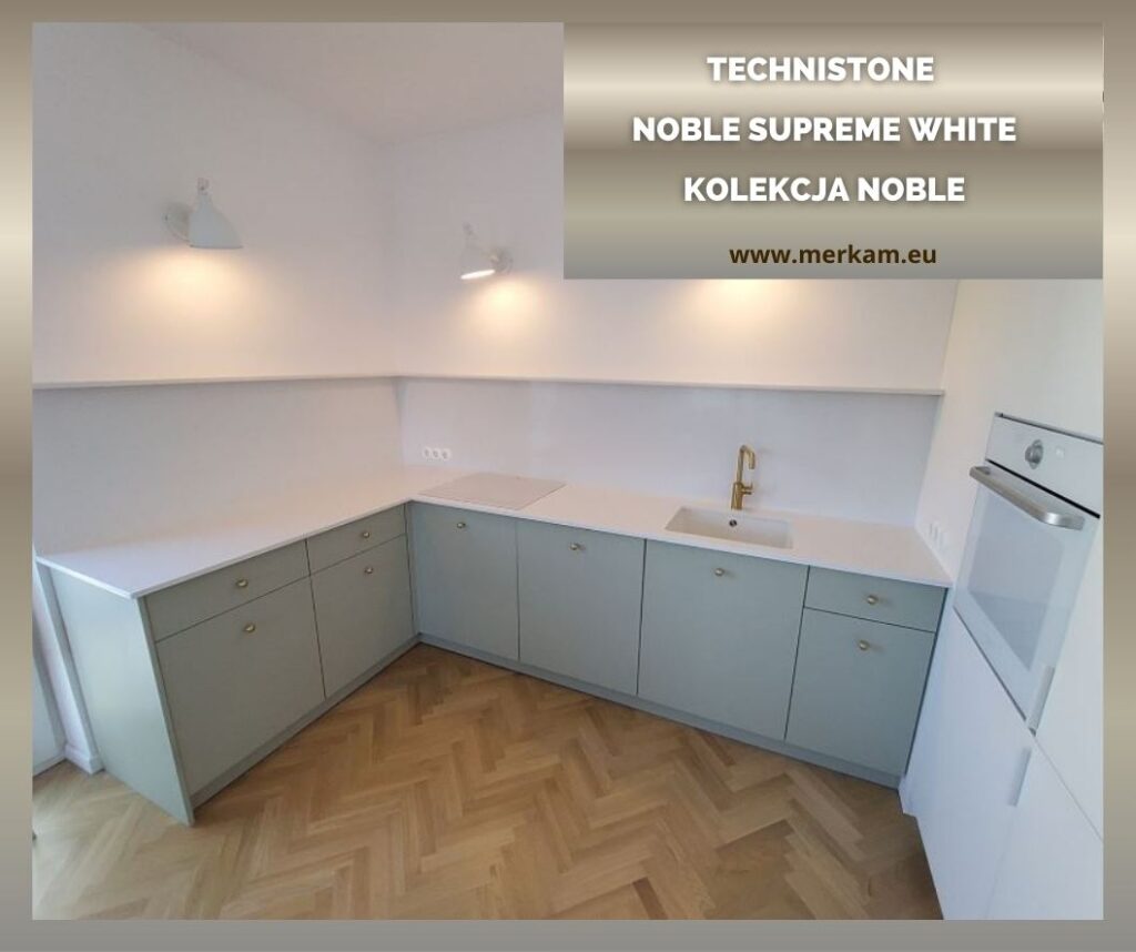 Blat kuchenny z konglomeratu Technistone Noble Supreme White