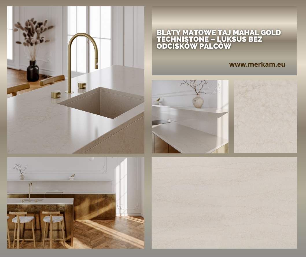 Blaty matowe Taj Mahal Gold Technistone – luksus bez odcisków palców. Blat Taj Mahal Gold Kolekcja La Natura Blaty matowe Taj Mahal Gold Technistone – luksus bez odcisków palców