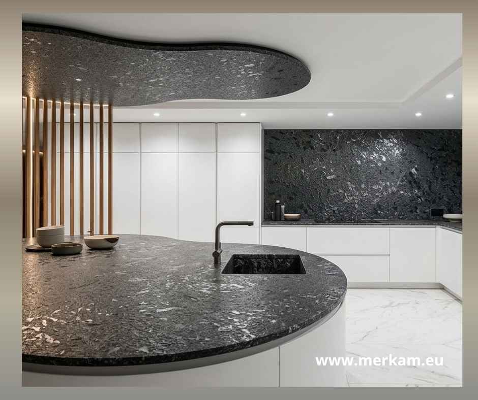 Blat kuchenny z granitu Steel Grey