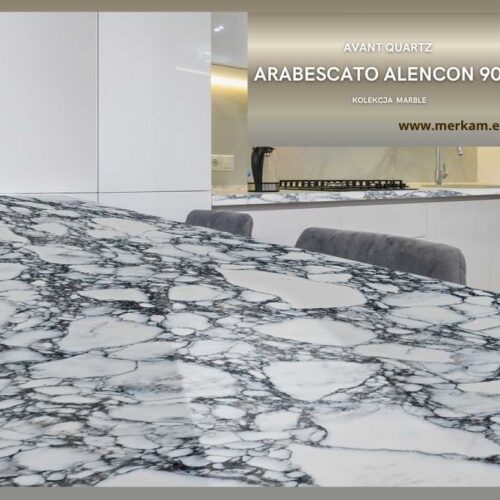 Blat kuchenny z konglomeratu Avant Quartz Arabescato Alencon Кolekcja Marble 9070
