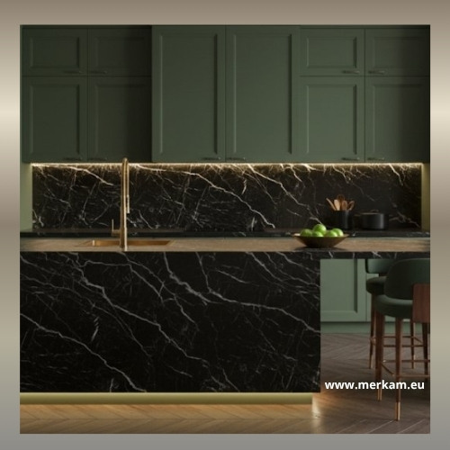 Marmur Nero Marquina polerowany