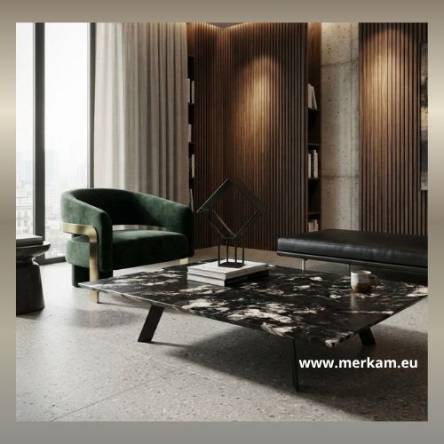 Stolik kawowy z granitu Cosmic Black