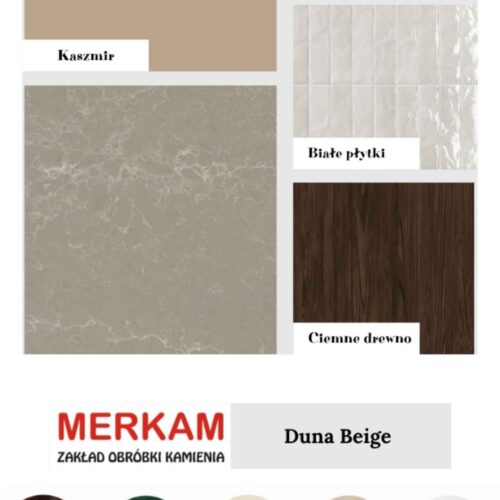 Blat Technistone Duna Beige – inspiracje, kolory frontów, drewno i dodatki