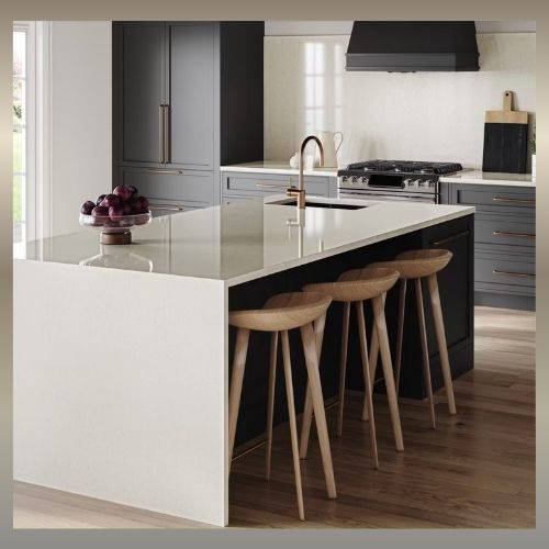 Blat kuchenny z konglomeratu Linen Creme Silestone Łódź