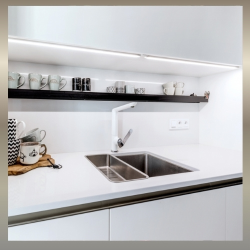 Konglomerat kwarcowy Technistone Crystal Polar White Łódź