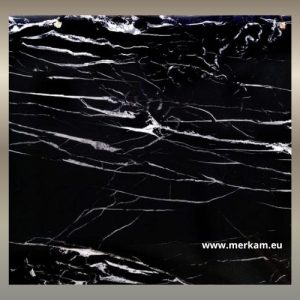 Marmur Nero Marquina - marmur naturalny na blaty, schody, parapety i posadzki Merkam