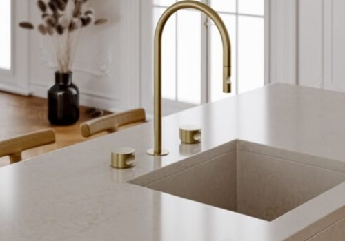 Blat kuchenny z konglomeratu Taj Mahal Gold Technistone