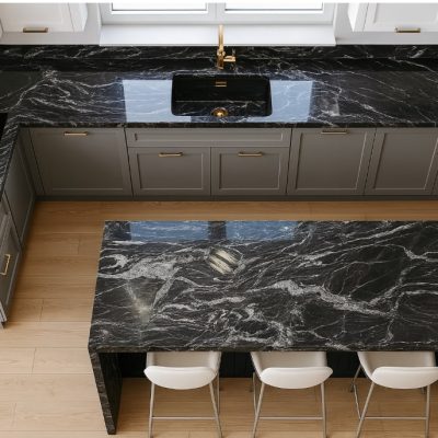 Blat kuchenny z granitu Forest Black