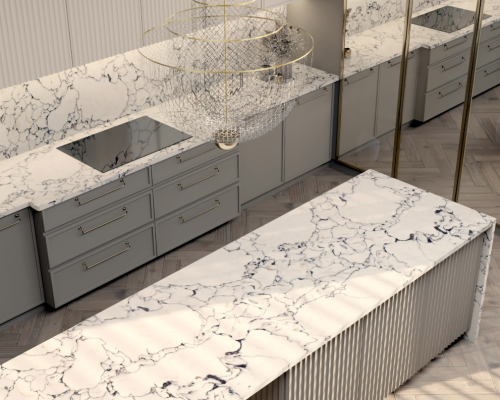 Blat kuchenny z konglomeratu Arabescato Siquartz - Merkam Lodz