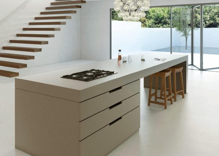 Blat kuchenny z konglomeratu Caesarstone 4003 Sleek Concrete