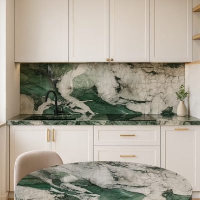 Blat kuchenny z kwarcytu naturalnego Patagonia Green