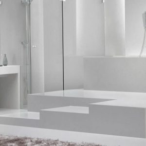 Blat łazienkowy z konglomeratu Caesarstone 4600 Organic White
