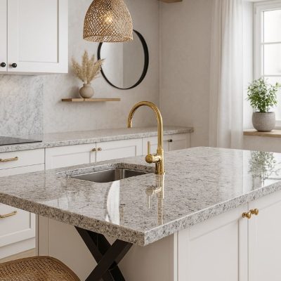 Blaty kuchenne z granitu Colonial White