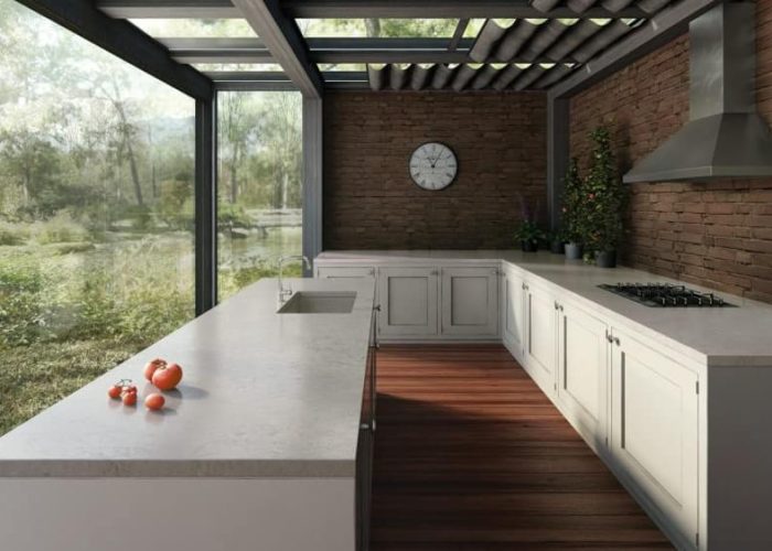 Blaty kuchenne z konglomeratu Caesarstone 6131 Bianco Drift