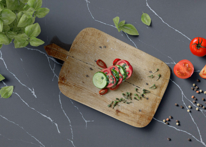 GRIS MARQUINA Blatyty kuchenne z konglomeratu Siquartz GRIS MARQUINA Merkam Lodz