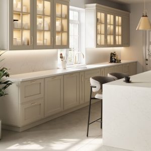 Blat kuchenny z konglomeratu kwarcowego Silestone Persian white