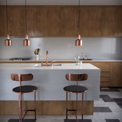 blat kuchenny z konglomeratu -desert-silver silestone